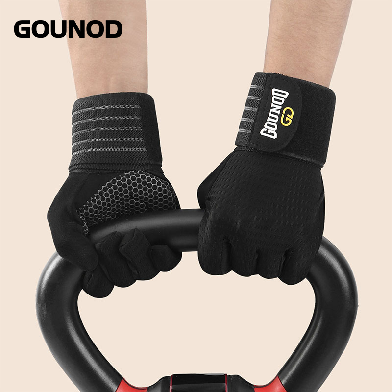 Weightlifting Gloves - 2 قطعة/1 زوج GOUNOD كامل الاصبع