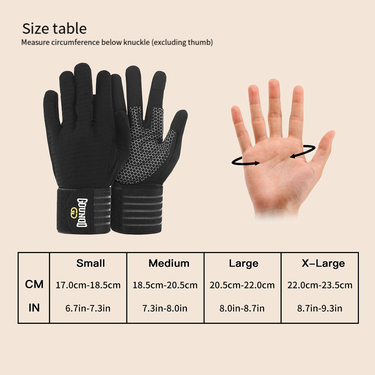 2 قطعة/1 زوج GOUNOD كامل الاصب - مراجعة Weightlifting Gloves وسعره