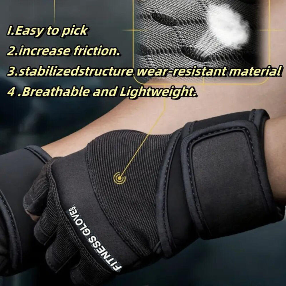 قفازات رياضية نصف إصبع يمكن ار - مراجعة Weightlifting Gloves وسعره