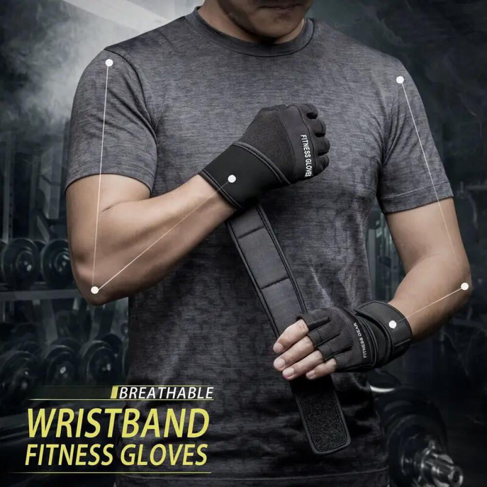 قفازات رياضية نصف إصبع يمكن ار - مراجعة Weightlifting Gloves وسعره